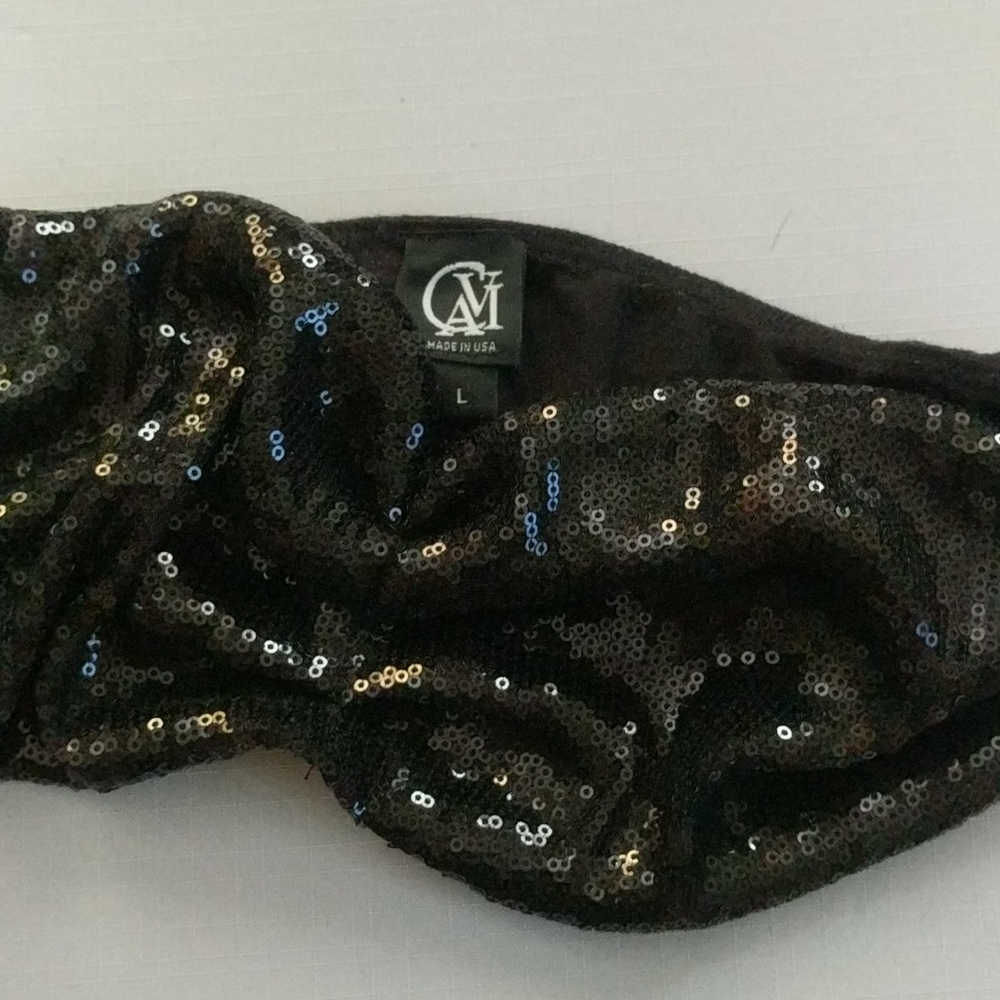 Black Sequin Wireless Strapless Bra - image 3